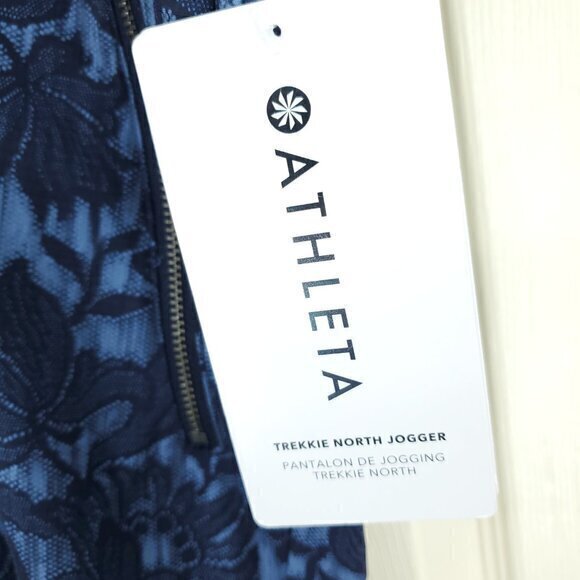NWT Athleta Trekkie North Jogger 22 Ethereal Bloom Cottage Blue Floral - Picture 6 of 15